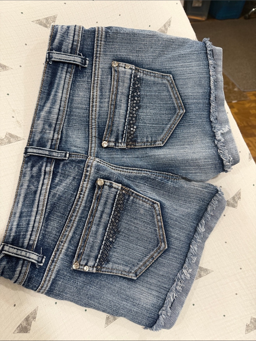 Culture Haze Women's Light Blue Distressed Denim Shorts - Picture 5 of 8